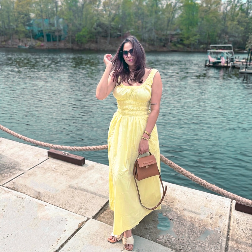 LOFT Sunny Yellow Maxi Dress